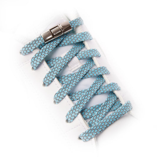 Light Blue Afterglow No-Tie Shoe Laces